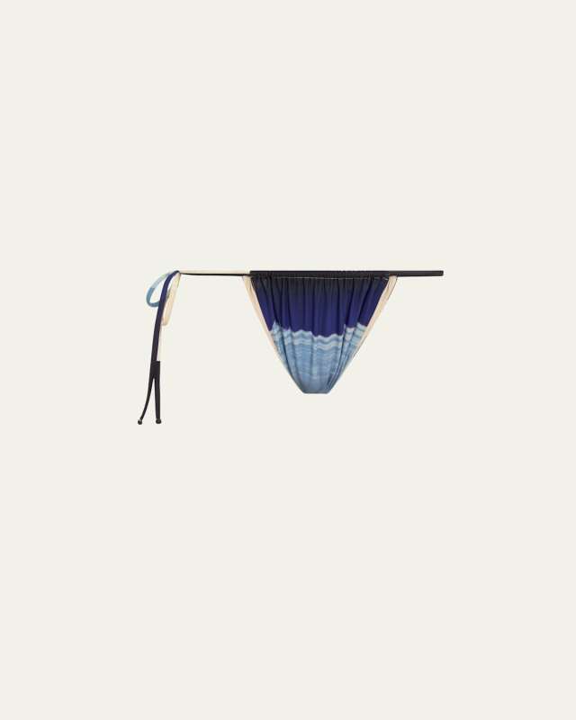 Shoreline Stripe Sunview String Bikini Bottoms